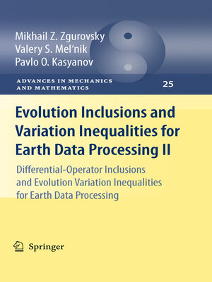 cover image of Evolution Inclusions and Variation Inequalities for Earth Data Processing II